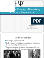 Psicoanálisis, Psicología Humanista y Psicología Cognoscitiva