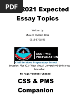 CSS 2021 Expected Essay Topics