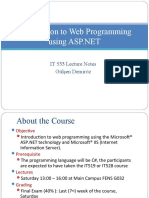 Introduction To Web Programming: IT 533 Lecture Notes Gülşen Demiröz