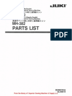 Parts List: MH-380 MH-382