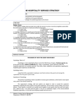 Module 2: The Hospitality Service Strategy: Learning Outcomes