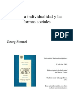 Georg Simmel - Sobre La Individualidad y Las Formas Sociales