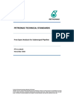 Petronas Technical Standards: Free Span Analysis For Submerged Pipeline