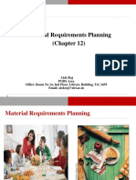 Material Requirements Planning (Chapter 12)