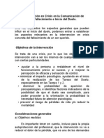 Intervención en Crisis en El Manejo Del Duelo