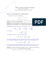 Cours MAP434: Contrôle de Modèles Dynamiques Séance 1, 06 Mars 2019 Contrôlabilité Des Systèmes Linéaires