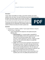 Assignment 2: Toyota Supplier Relations Case Study Analysis: Description