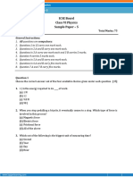 ICSE Board Class VI Physics Sample Paper - 5: General Instructions