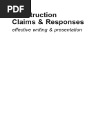 Construction Claims & Responses: Effective Writing & Presentation