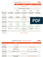 Cronograma Estudos Concurso Publico