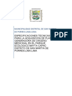 Especificaciones Tecnicas Planta de Oxigeno San Martin de Porres