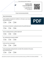 Pump Commissioning Checklist - SafetyCulture