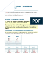 Cours SR Les Verbes Du 3g Au Present - Frequents