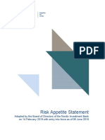 NIB Risk Appetite Statement June 2019