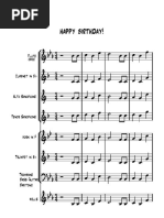 Happy Birthday Score PDF