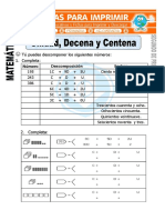 Unidad, Decena y Centena