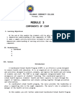 Components of CSHP: Polangui Community College