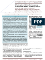 Assessment of Anxiety Level Related To Pregnancy Outcome Among Primigravida Mother in Third Trimester