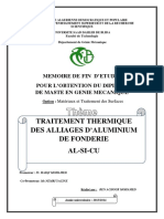 Traitement Thermique Des Alliages D'Aluminium de Fonderie Al-Si-Cu