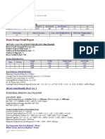 Beam Design Detail Report: Material and Design Data