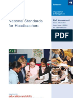 National Standards For Headteachers