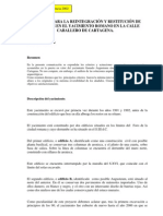 Mendiola, E. Reintegración y Restitución de Elementos en El Yacimiento C. Caballero Cartagena. 2002