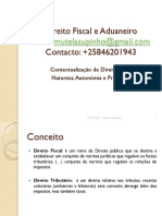 Direito Fiscal e Aduaneiro - Aula I