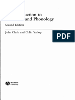 An Introduction To Phonetics and Phonology: Second Edition John Clark and Colin Yallop