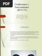 Conductismo y Funcionalismo