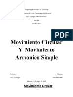 Movimiento Circular Y Movimiento Armonico Simple