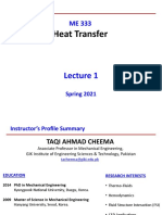 Heat Transfer: Spring 2021