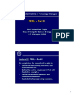 Perl - Part Ii: Indian Institute of Technology Kharagpur