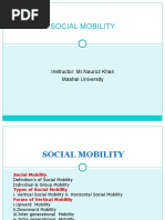 Social Mobility: Instructor: MR - Nauroz Khan Mashal University