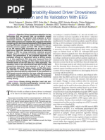 Heart Rate Variability-Based Driver Drowsiness Detection and Its Validation With EEG