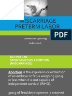 Miscarriage Preterm Labor: Obstetrics and Gynecology Lyzikova Yu.A