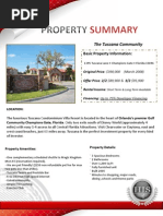 The Tuscana Community: Basic Property Information