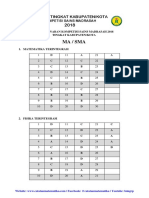 2018 - KSM MA - Kunci Jawaban - Tingkat Kab-Kota