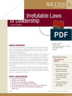 The Irrefutable Laws of Leadership Summary