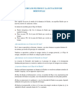 El Flujo de Los Fluidos y La Ecuacion de Bernoulli