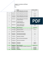 CFA Time Table