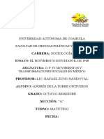 Ensayo El Movimiento Estudiantil de 1968 (Corregido)