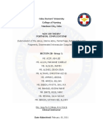 Cebu Doctors' University College of Nursing Mandaue City, Cebu NCM 109 Theory Postnatal Complications