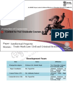 Ccivil and Criminal Remedies Under Trademark