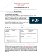 Jelen Accounting Services Inc: Recurring Payment Authorization Form