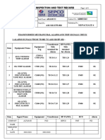 Site Inspection and Test Record:: A10-310-XFR-802