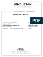 CSB4231 Python Programming Laboratory