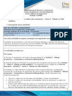 Guía de Actividades y Rúbrica de Evaluación - Tarea 3 - Dibujo en CAD Analítico