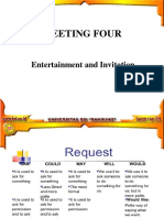 Meeting Four: Entertainment and Invitation