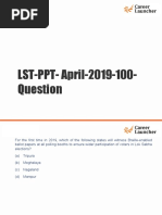 LST PPT April 2019 100 Question