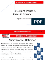 Current Trends & Cases in Finance: Microfinance